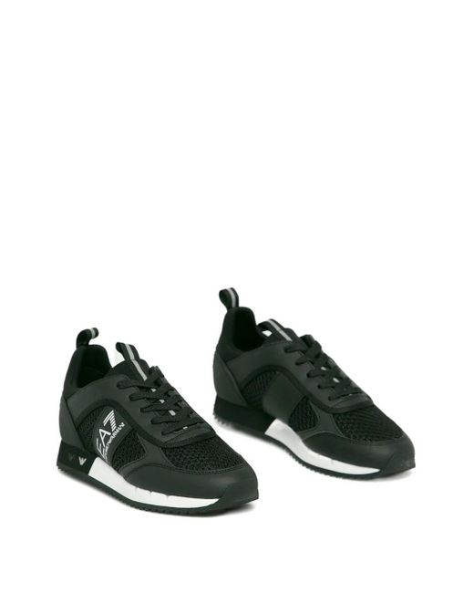 EA7 Black Logo-Print Sneakers