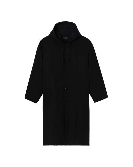 Parka Con Botones Y Logo A.P.C. de hombre de color Blue