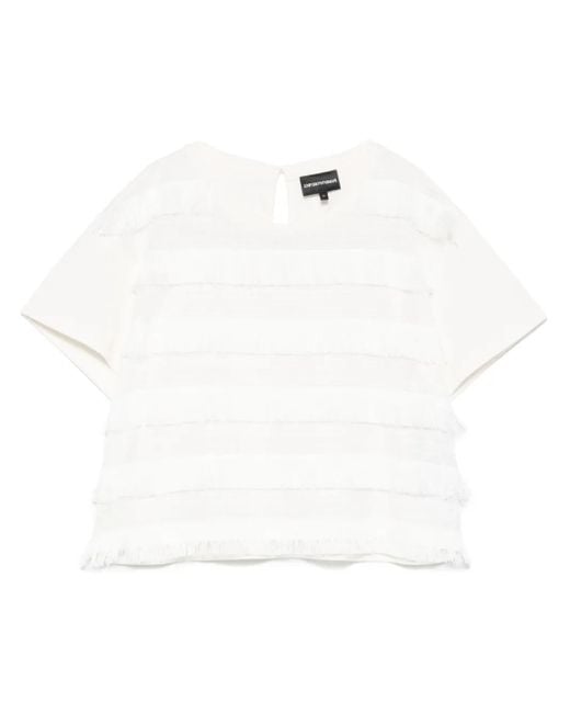 Emporio Armani フリンジ Tシャツ White