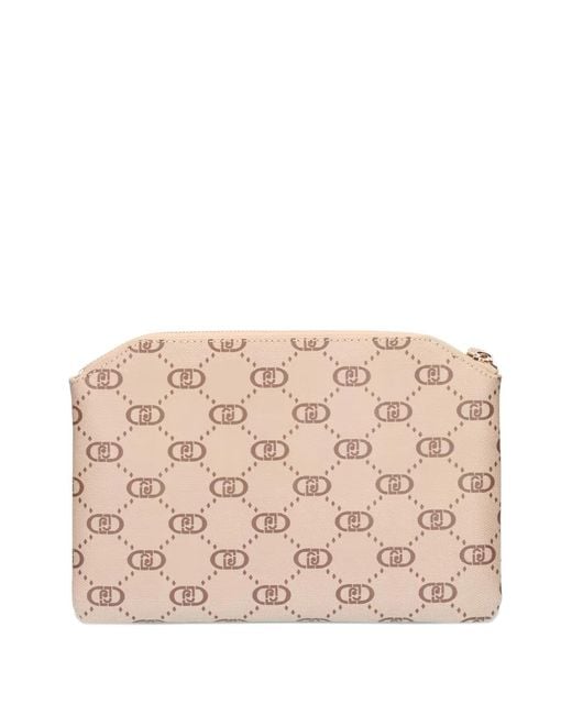 Liu Jo Pink Monogram-Pattern Coin Pouch