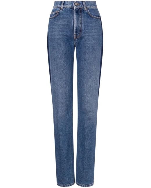 Philosophy Di Lorenzo Serafini Blue Two-Tone Cotton Denim Jeans