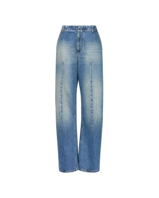 MM6 by Maison Margiela Blue Barrel-Leg Jeans