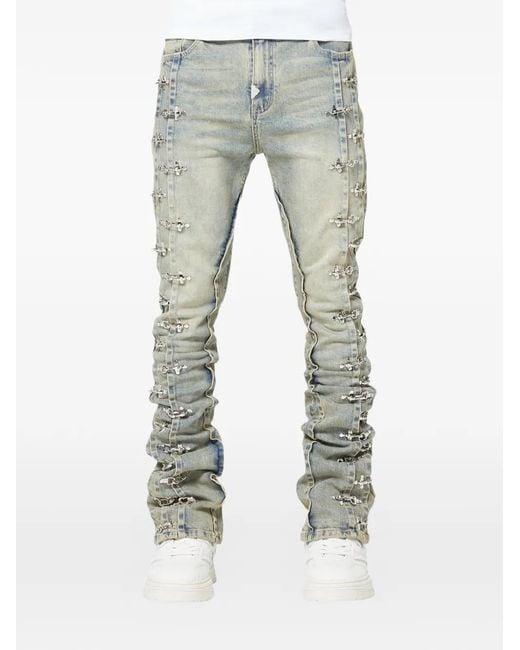 GUAPI Gray Jeans Aviation Clasp for men