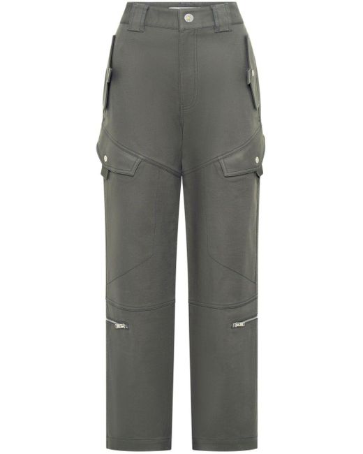 Dion Lee Gray Tactical Straight-leg Cargo Trousers