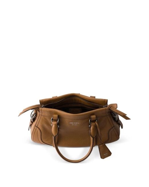 Borsa Tote Grande di Prada in Brown