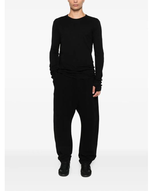 Thom Krom Black Drawstring Track Pants for men