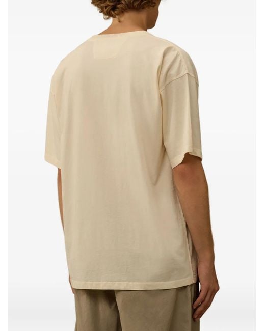 C P Company T-Shirt Mit Brusttasche in Natural für Herren