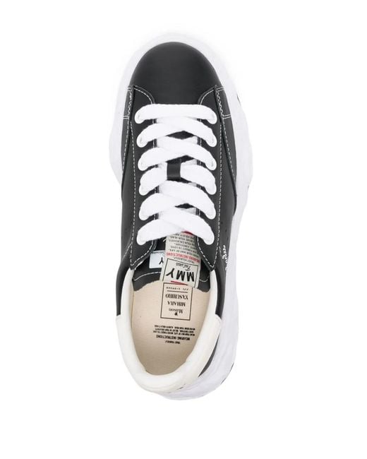 Maison Mihara Yasuhiro White Charles Lace-Up Leather Sneakers