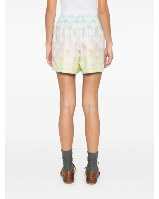 Casablanca Blue Diamond-Pattern Shorts