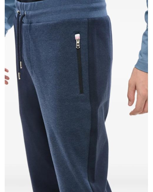 Eden Park Blue Two-Tone Drawstring-Waist Track Pants for men
