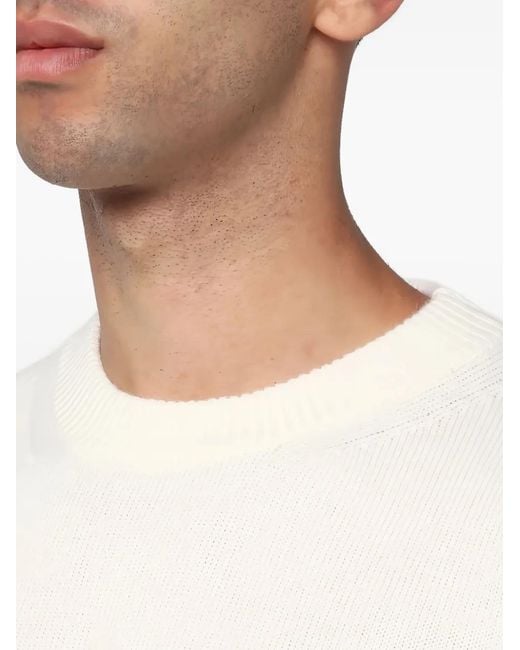 Roberto Collina White Crew-Neck Sweater for men