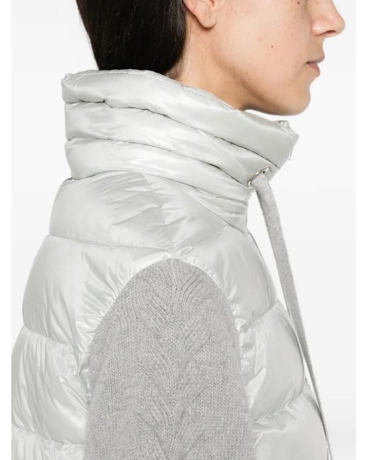 Herno White Quilted Panelled Jacket