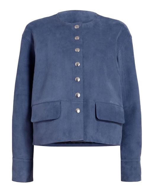 Proenza Schouler Blue Robin Suede Jacket