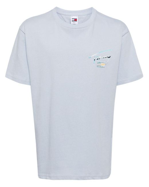 Tommy Hilfiger White Logo-print Cotton T-shirt for men