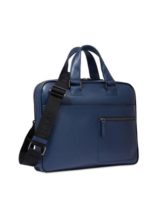 Lancel Blue Max De Leather Briefcase for men