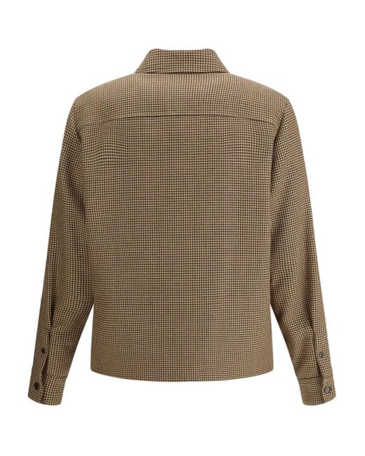 Moncler Green Houndstooth-Pattern Zip-Front Jacket for men