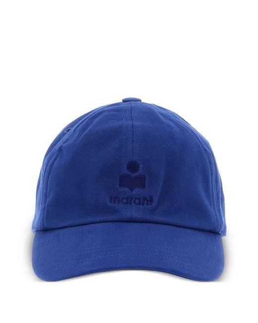 Isabel Marant Blue Tomas Embroidered-Logo Adjustable Baseball Cap