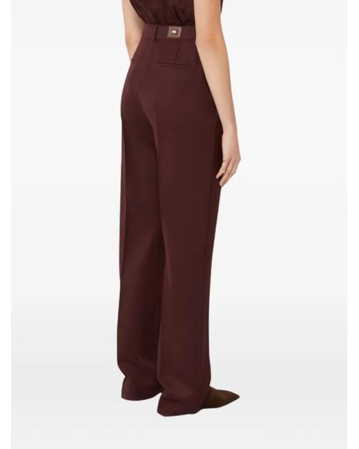 Max Mara Purple Pleated Trousers