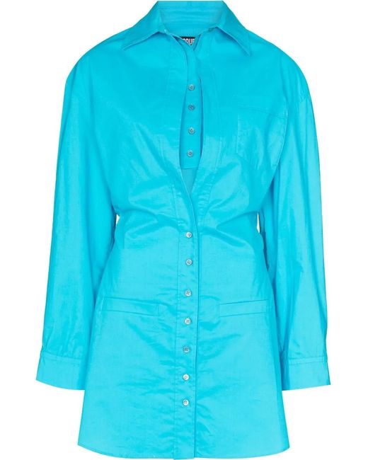 Jacquemus Blue Baunhilha Layered Shirt Dress