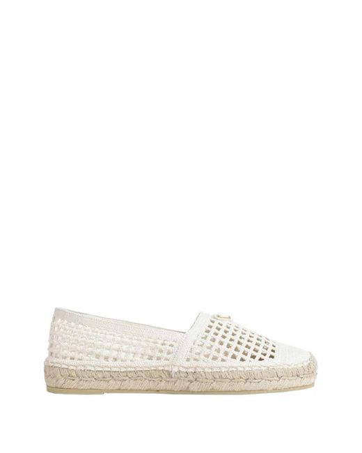 Prada White Crochet Espadrilles