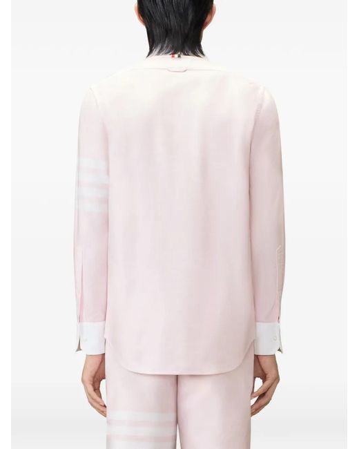 Thom Browne Pink Oxford 4-Bar Shirt for men