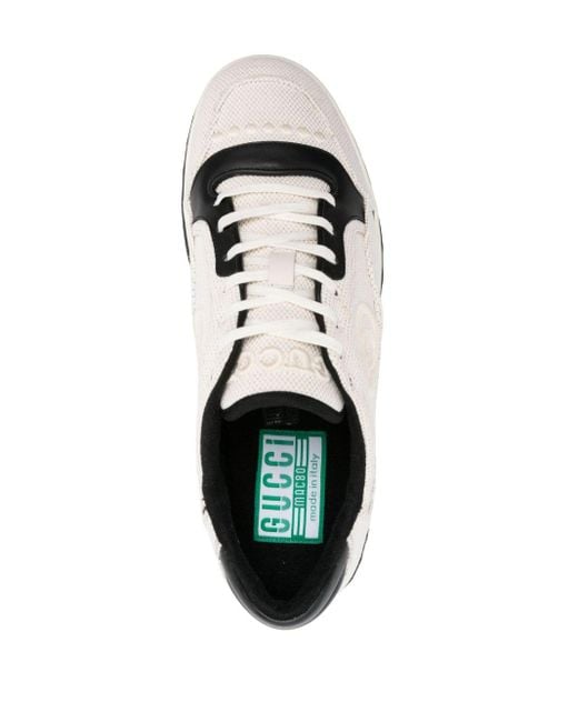 Gucci White Interlocking G Canvas Sneakers for men