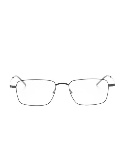 Saint Laurent Black Rectangle-Frame Glasses