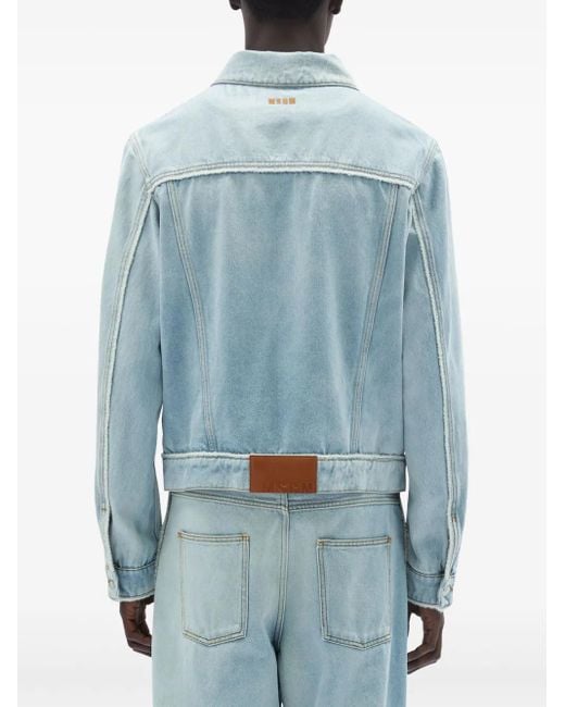 MSGM Blue Seam-Detail Denim Jacket for men