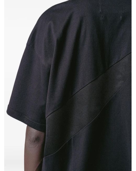 Yoshio Kubo Blue Mesh-Panel T-Shirt