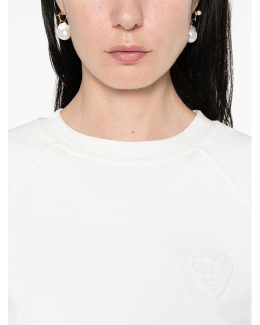 Forte_forte White Logo-Patch Sweatshirt
