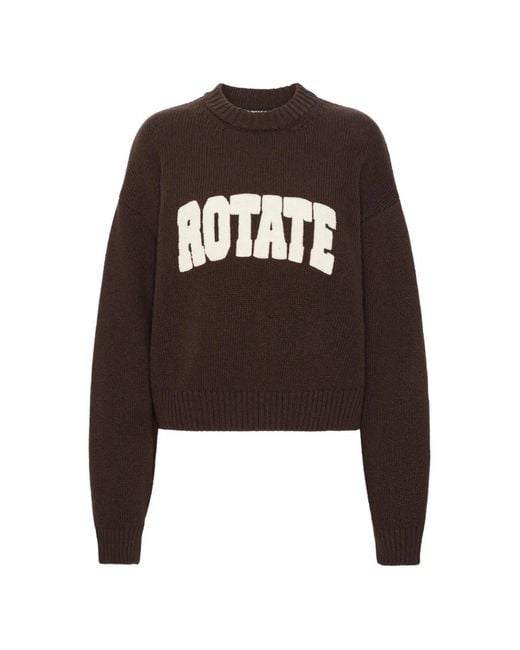 ROTATE BIRGER CHRISTENSEN Brown Pull À Col Rond