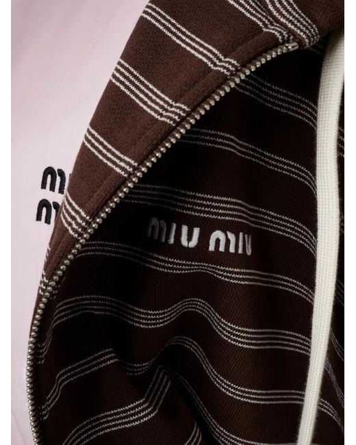 Miu Miu Sweater Met Capuchon in het Brown