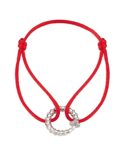 Mateo Red Screw Nylon Cord Bracelet for men