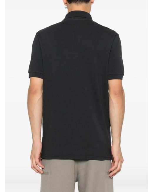 Isabel Marant Black Logo-Embroidered Polo Shirt for men