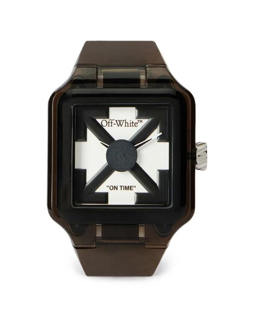 Off-White c/o Virgil Abloh Black Proto 01 Squared 45Mm Watch for men