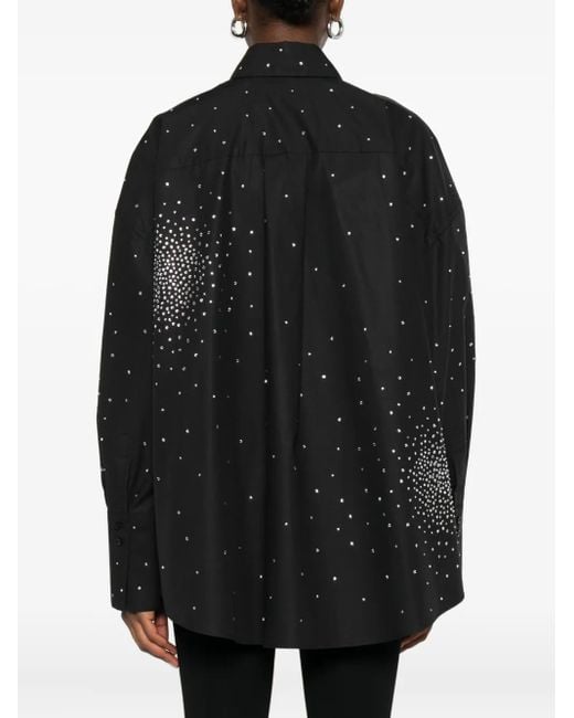 GIUSEPPE DI MORABITO Black Embellished Poplin Shirt