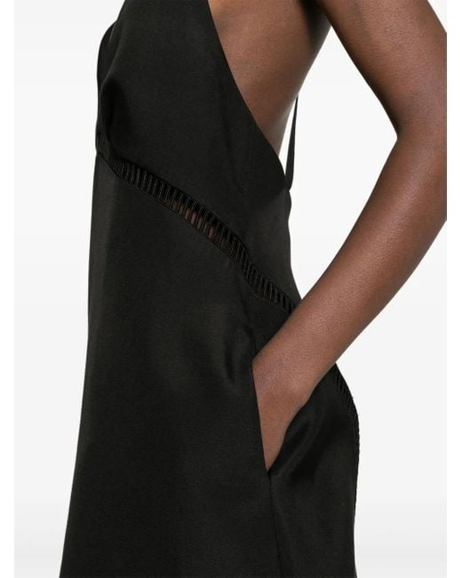 Sacai Black Faille Flared Midi Dress