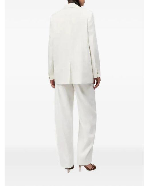 Drykorn White Glendale Single-Breasted Blazer