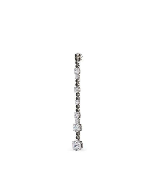 Anabela Chan White X Robert Wun 14K And Rhodium Vermeil Garden & Time Morse Code Sapphire And Diamond Earrings