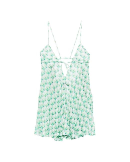 Missoni Blue Patterned-Knit Playsuit