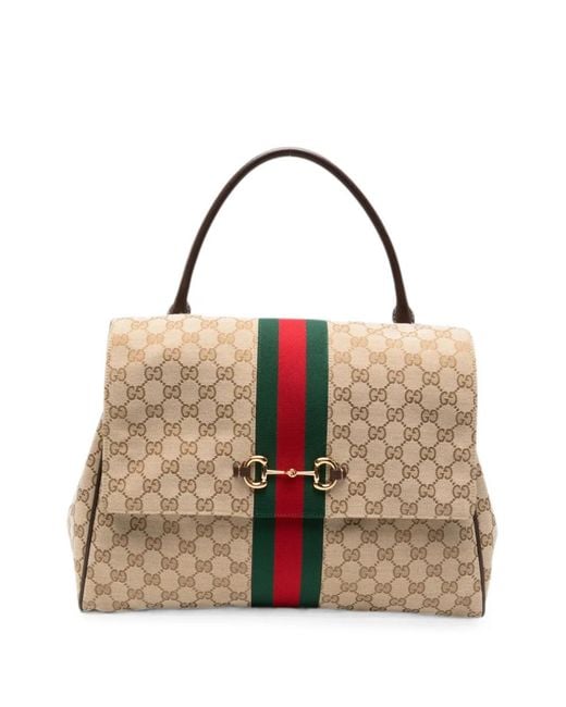 Gucci Natural Paparazzo Top-Handle Tote Bag