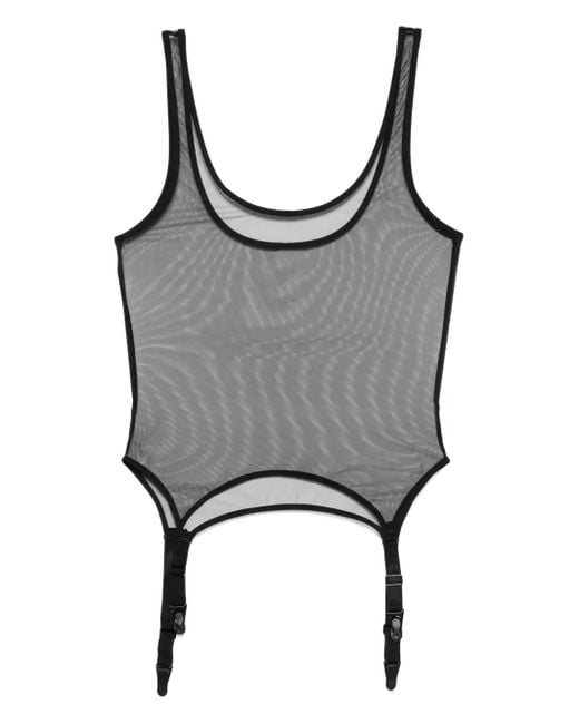 Maison Close Pure Tentation Body Met Jarretelgordel in het Gray