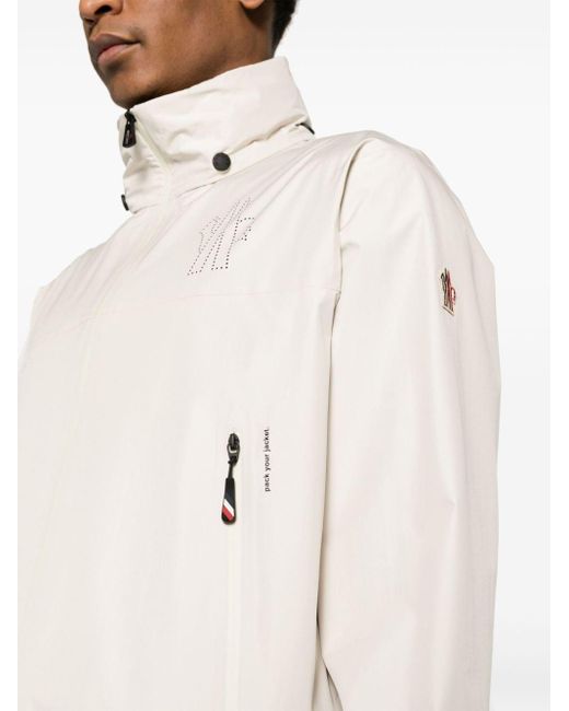 3 MONCLER GRENOBLE White Neutral Veille Hooded Jacket - Men's - Polyamide for men
