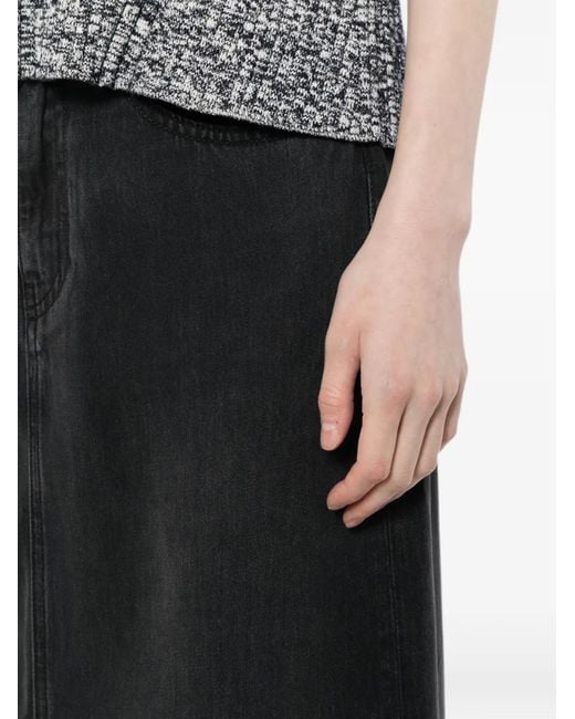 JNBY Black A-Line Maxi Denim Skirt