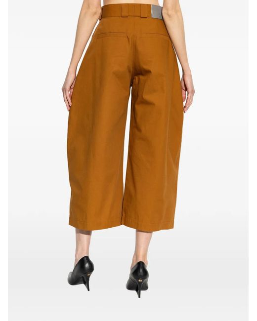 Balenciaga White Pleated Wide-Leg Trousers