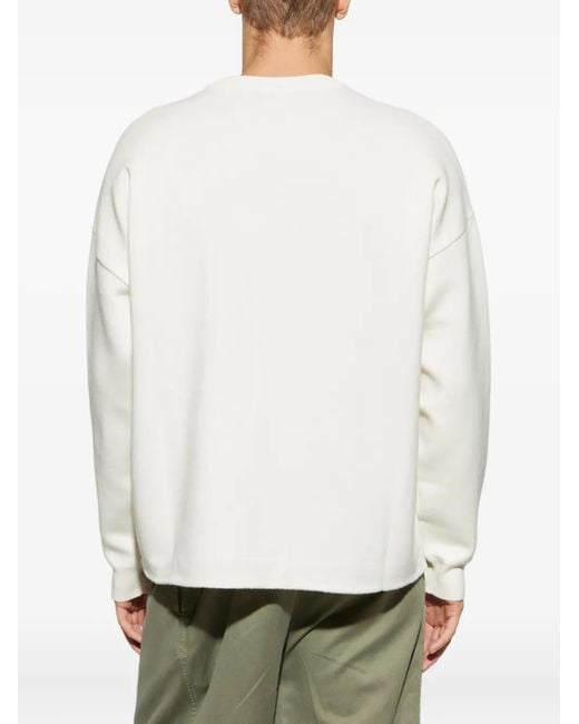 Maglione Con Applicazione di Loewe in White da Uomo