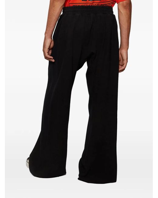 RRR123 Black Rivington Drawstring Trousers for men