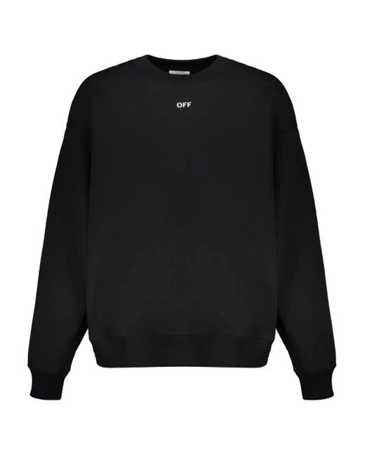 Off-White c/o Virgil Abloh Black Long-Sleeved Ribbed Sweatshirt for men