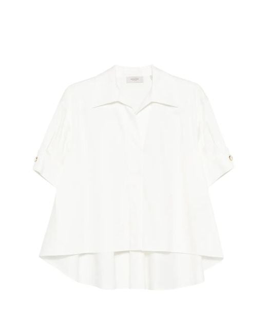 Agnona White Collar Blouse