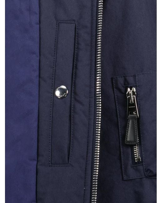 Givenchy Blue Cotton Blend Bomber Jacket for men